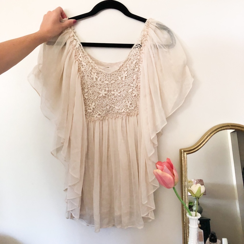 {SOLD} Anthropologie Absolutely Gorgeous Vintage Blouse